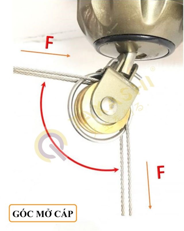 Góc mở cáp giàn phơi thông minh Takashi